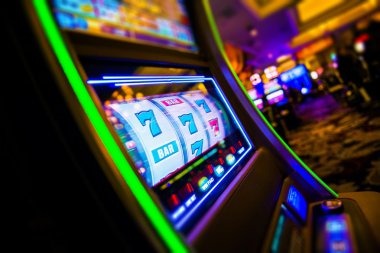 Slot game interface showing practice credits