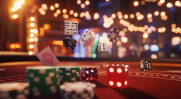 Baccarat table layout with betting areas